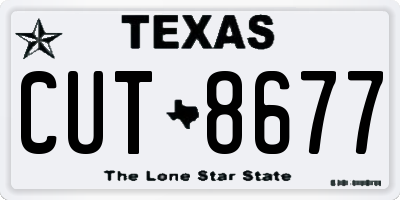 TX license plate CUT8677