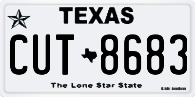 TX license plate CUT8683