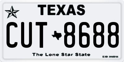 TX license plate CUT8688