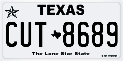 TX license plate CUT8689