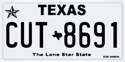 TX license plate CUT8691