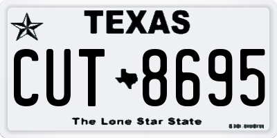 TX license plate CUT8695
