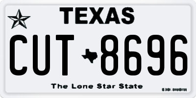 TX license plate CUT8696