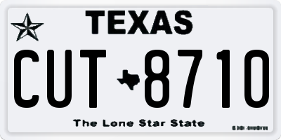 TX license plate CUT8710