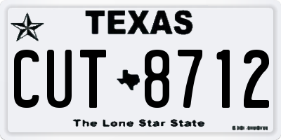 TX license plate CUT8712