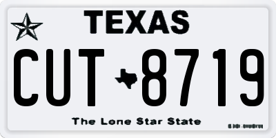 TX license plate CUT8719