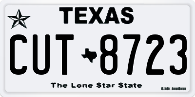 TX license plate CUT8723