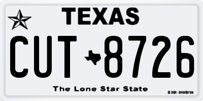 TX license plate CUT8726