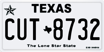 TX license plate CUT8732