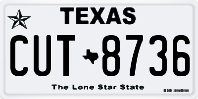 TX license plate CUT8736