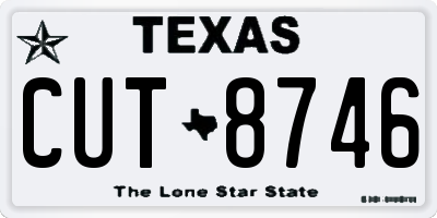 TX license plate CUT8746