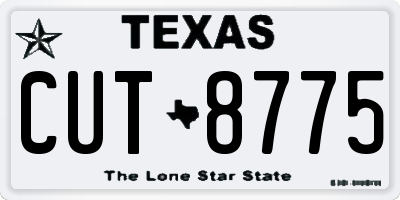 TX license plate CUT8775