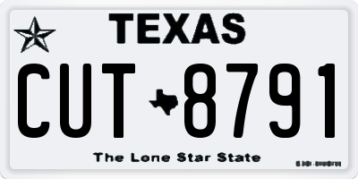 TX license plate CUT8791