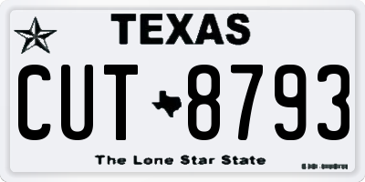 TX license plate CUT8793