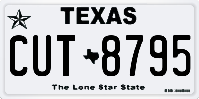 TX license plate CUT8795