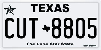TX license plate CUT8805