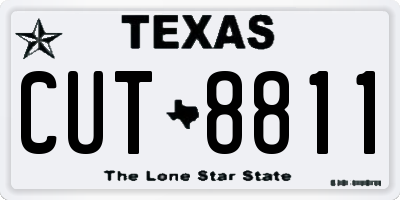 TX license plate CUT8811