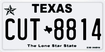 TX license plate CUT8814
