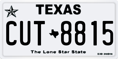 TX license plate CUT8815