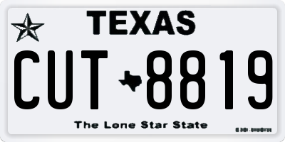 TX license plate CUT8819