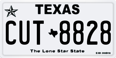 TX license plate CUT8828