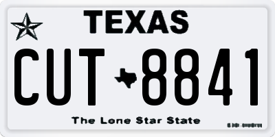 TX license plate CUT8841