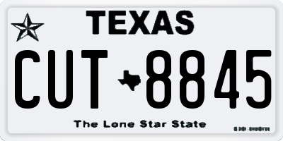 TX license plate CUT8845