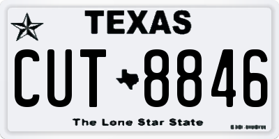TX license plate CUT8846
