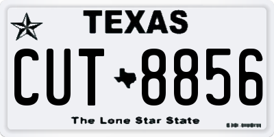 TX license plate CUT8856
