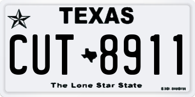 TX license plate CUT8911