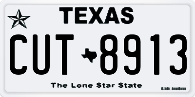TX license plate CUT8913