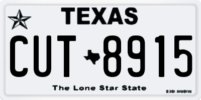 TX license plate CUT8915