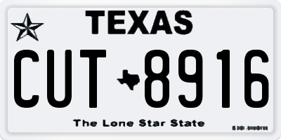 TX license plate CUT8916