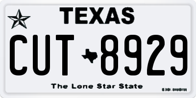 TX license plate CUT8929