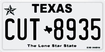 TX license plate CUT8935