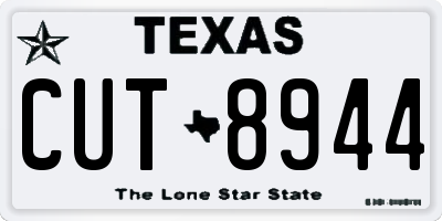 TX license plate CUT8944
