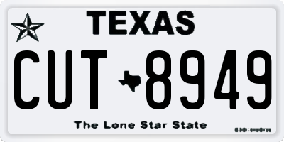 TX license plate CUT8949