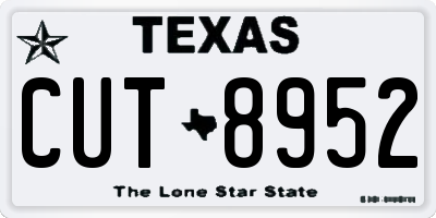 TX license plate CUT8952