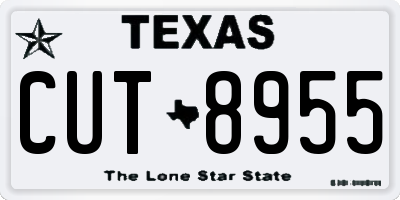 TX license plate CUT8955