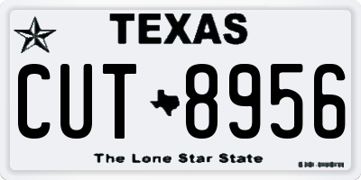 TX license plate CUT8956