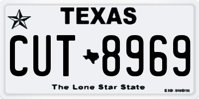 TX license plate CUT8969