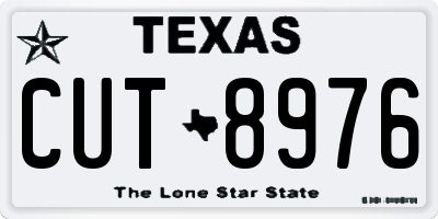 TX license plate CUT8976