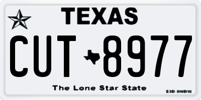 TX license plate CUT8977