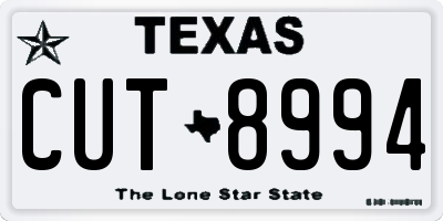 TX license plate CUT8994