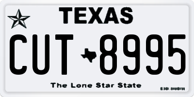 TX license plate CUT8995