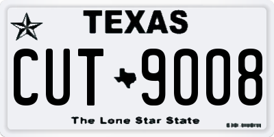 TX license plate CUT9008