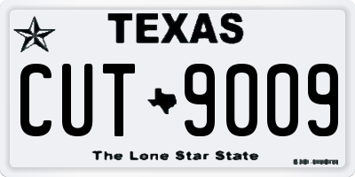 TX license plate CUT9009