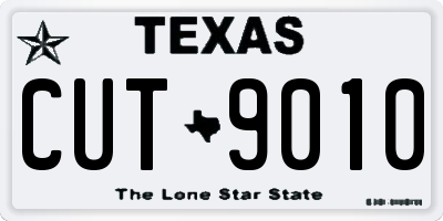 TX license plate CUT9010