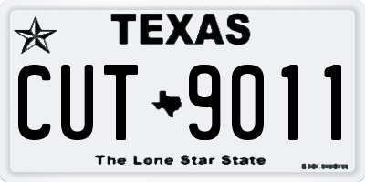 TX license plate CUT9011