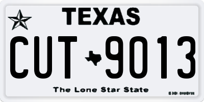 TX license plate CUT9013